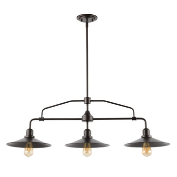 Cade 34.25" Metal Farmhouse Industrial LED Pendant